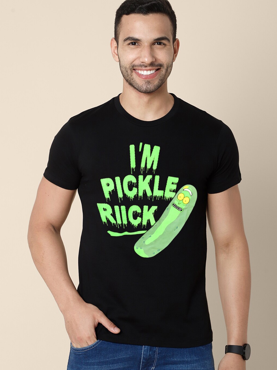 

Free Authority Rick & Morty Printed T-shirt, Black
