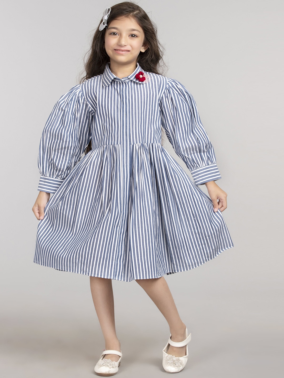 

BYB PREMIUM Blue Striped Dress