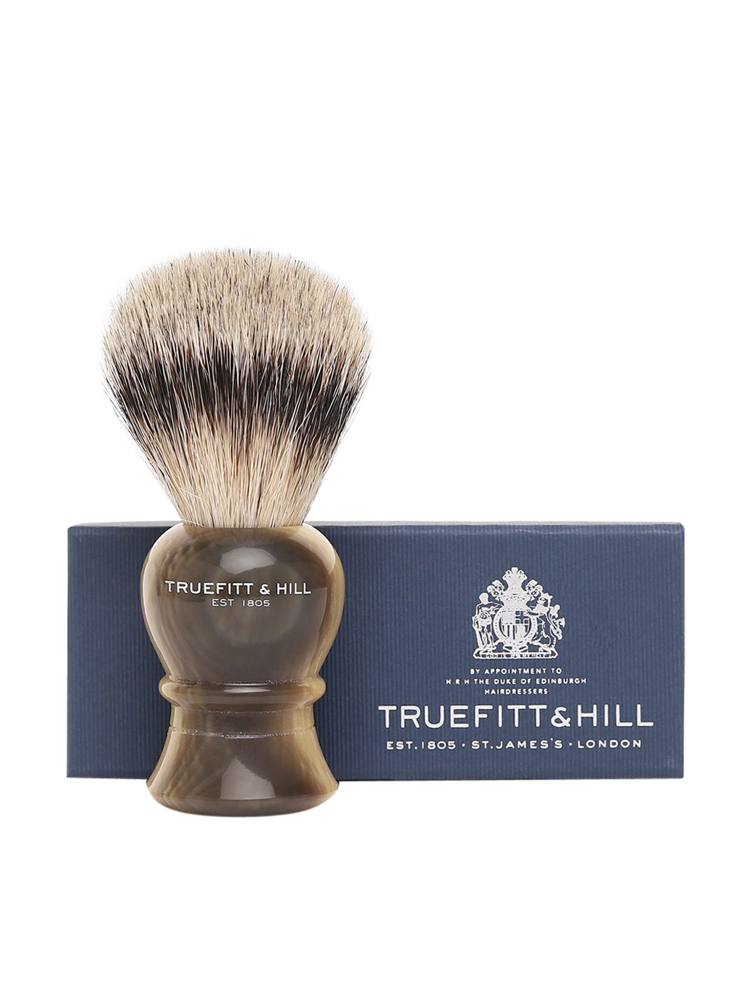 

TRUEFITT & HILL Men Faux Horn Regency Super Handmade Shaving Brush, Brown
