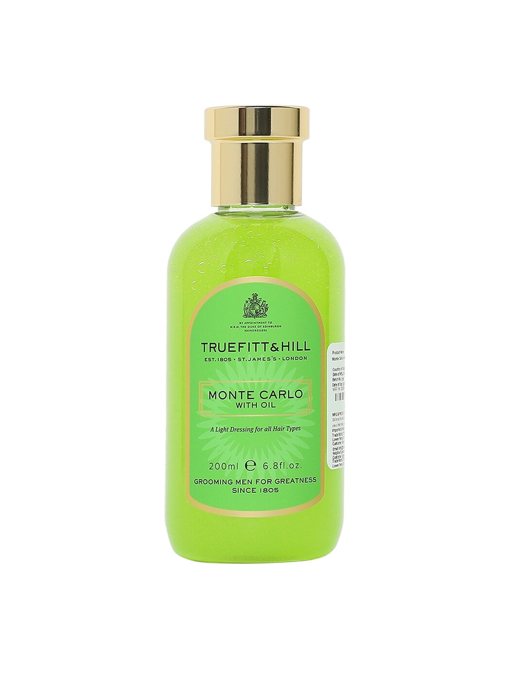 

TRUEFITT & HILL Men Monte Carlo With Oil Hair Serum 200ml, Green