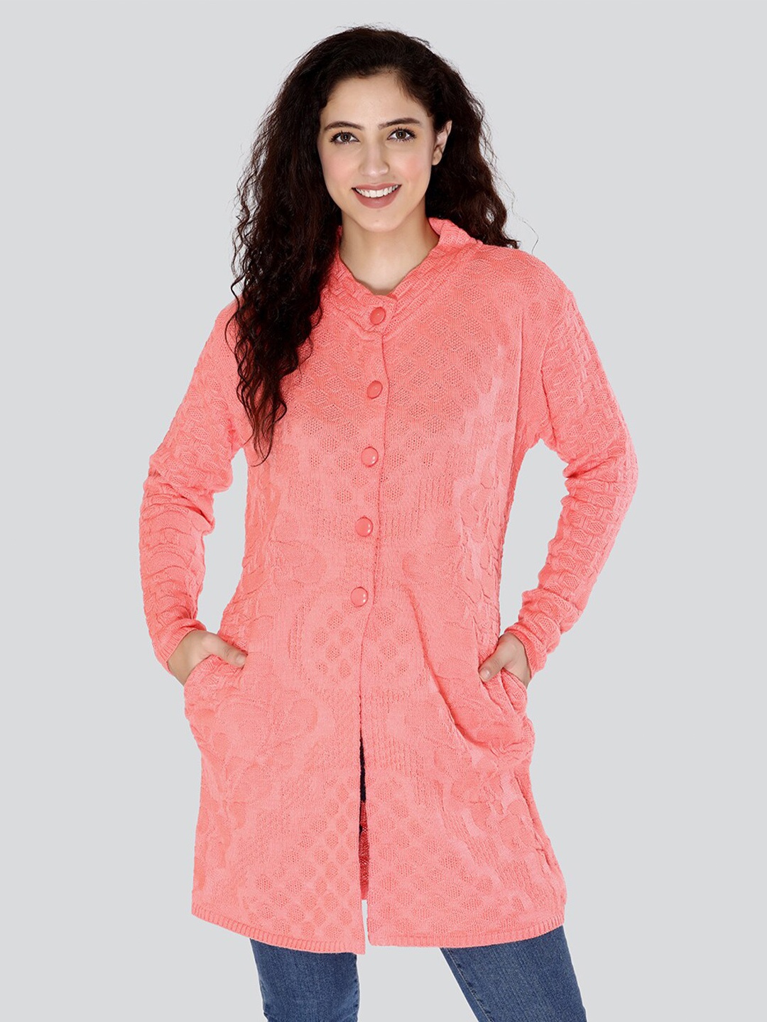 

Arshiya Women Pink Cardigan