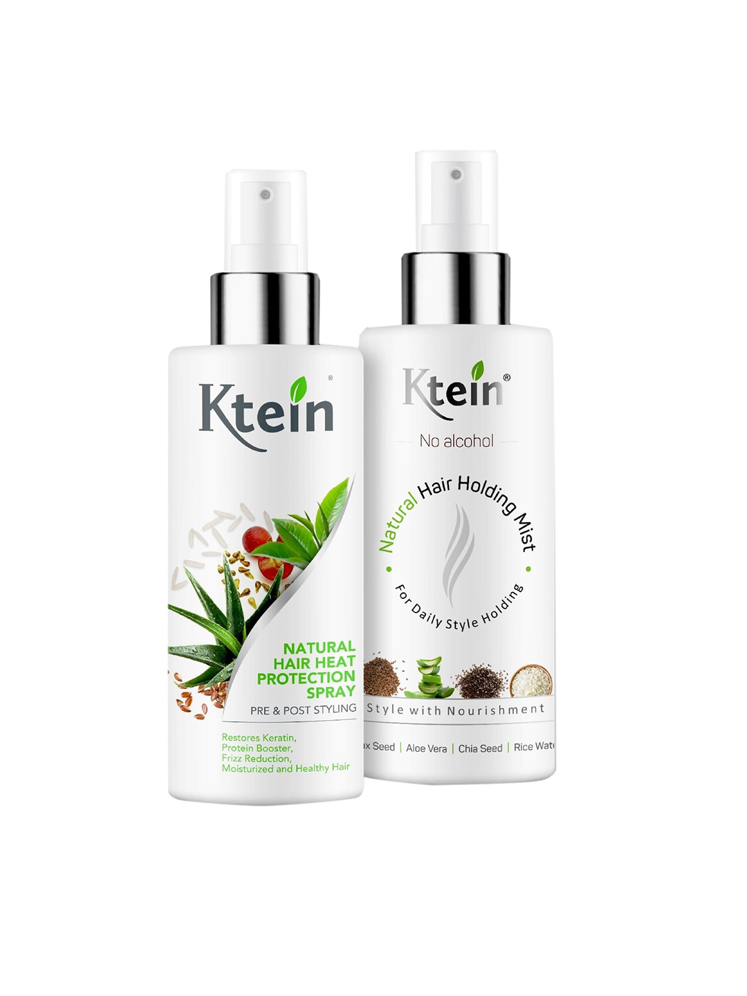 

Ktein Natural Hair Heat Protection Spray & Hair Holding Spray 200ml, Transparent