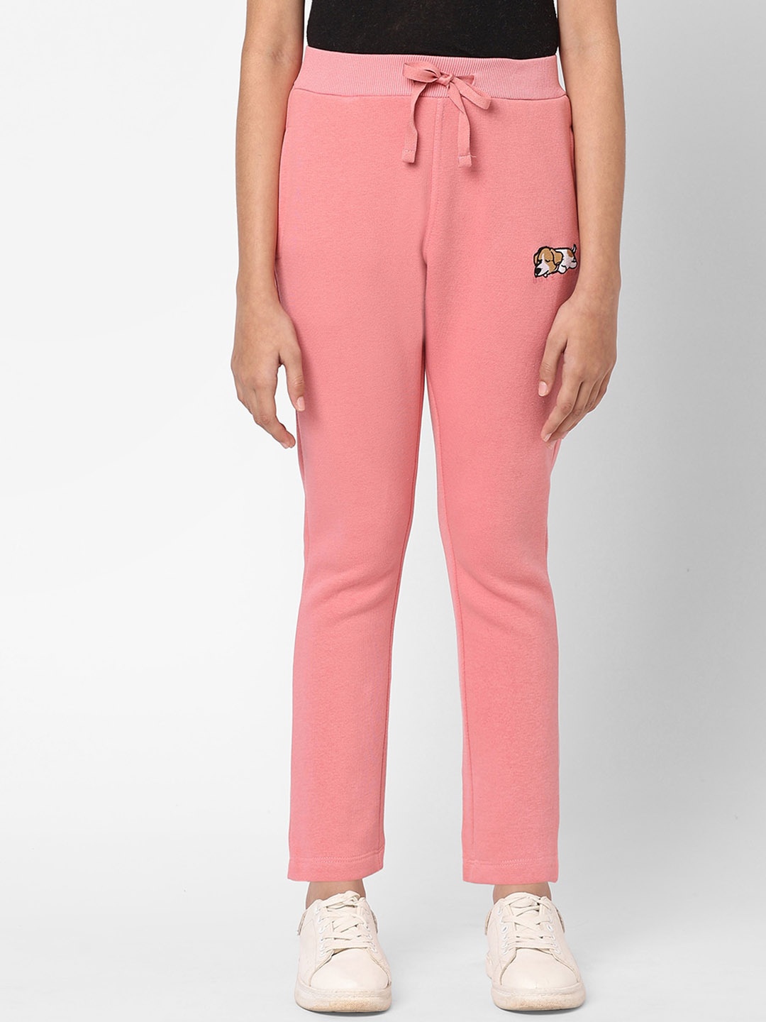 

Sweet Dreams Girls Pink Slim-Fit Track Pants