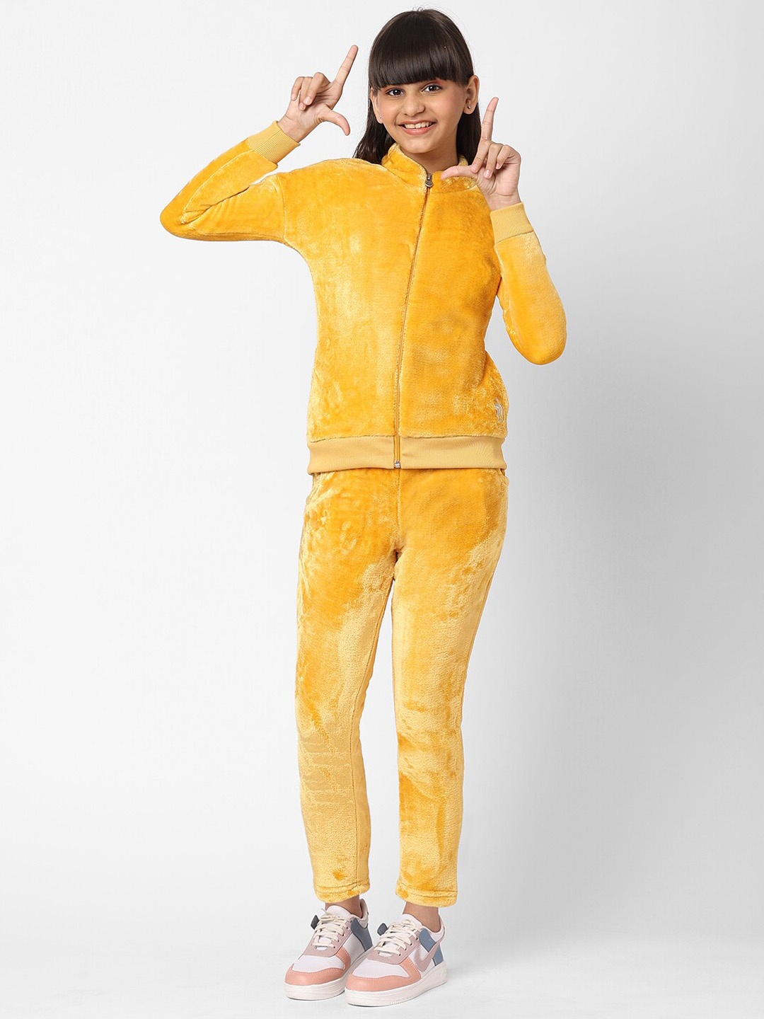 

Sweet Dreams Girls Yellow Fleece Tracksuits