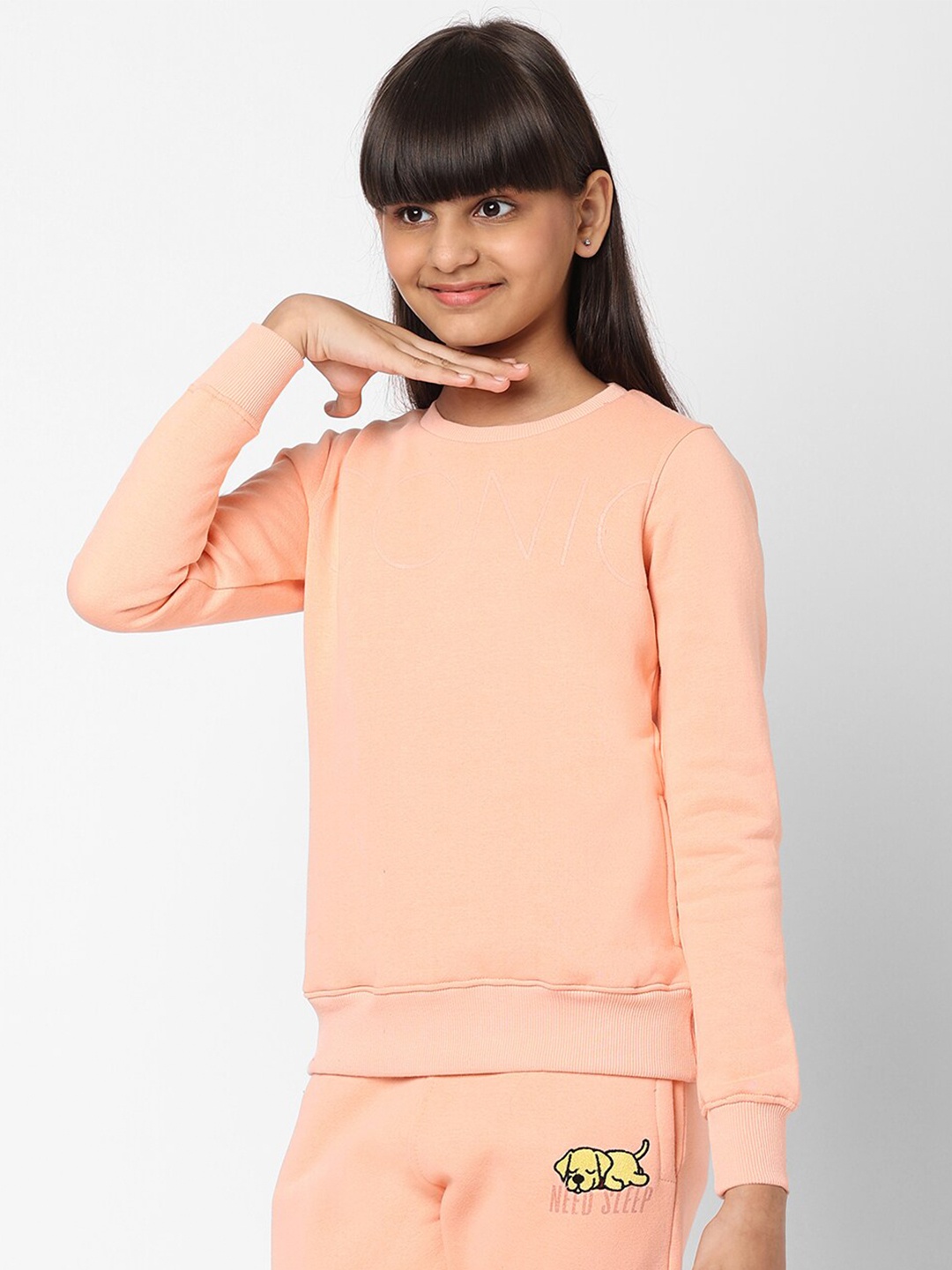 

Sweet Dreams Girls Peach Fleece Sweatshirt