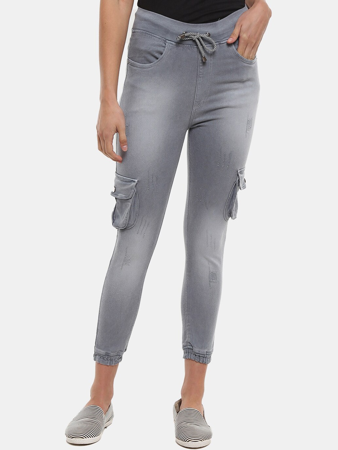 

V-Mart Women Grey Classic Heavy Fade Cotton Jeans