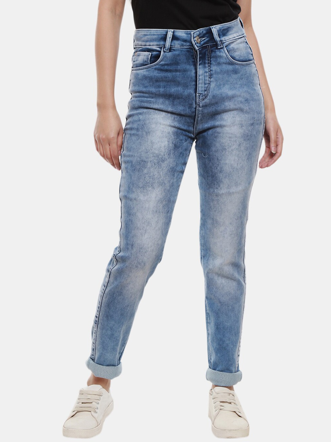 

V-Mart Women Blue Classic Heavy Fade Cotton Jeans