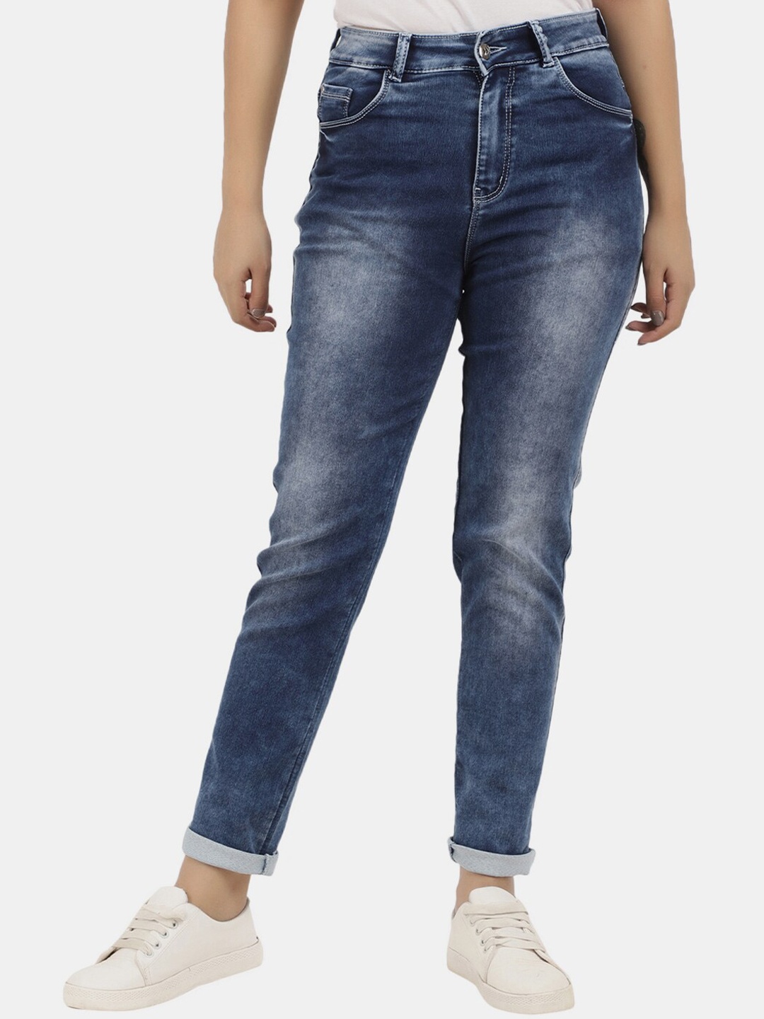 

V-Mart Women Blue Classic Heavy Fade Cotton Jeans