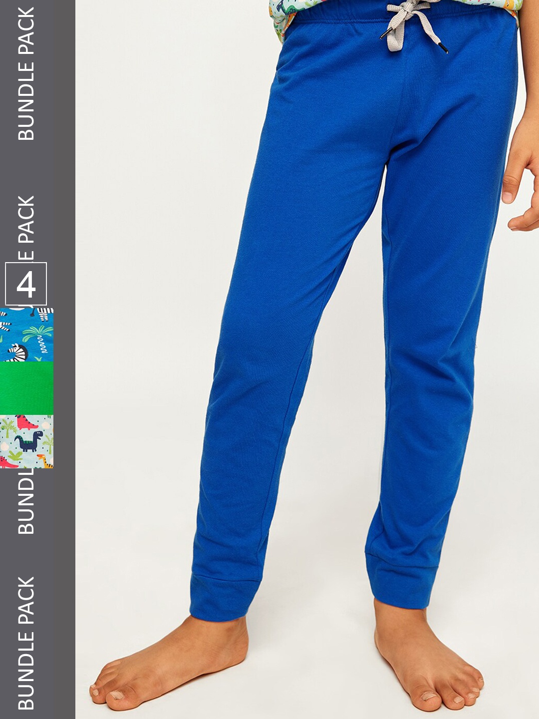 

frangipani Boys Pack Of 4 Printed Trousers, Blue