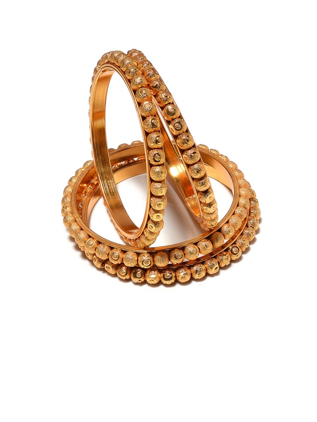 

Jewar Mandi Set Of 4 Gold-Plated Bangles