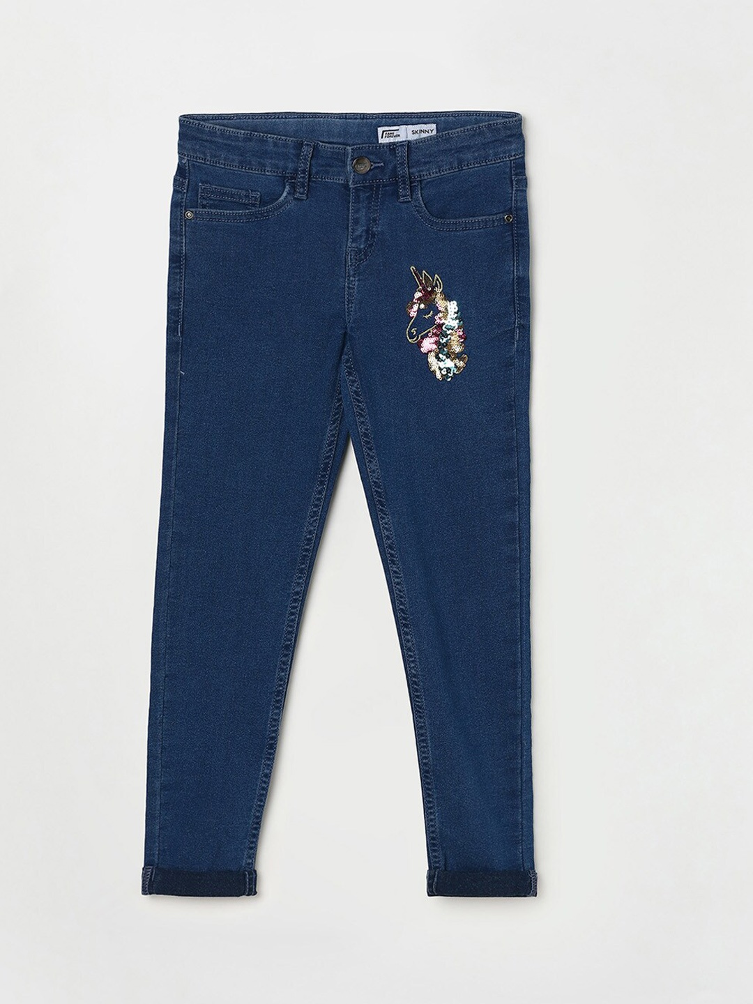 

Fame Forever by Lifestyle Girls Blue Embellished Stretchable Jeans
