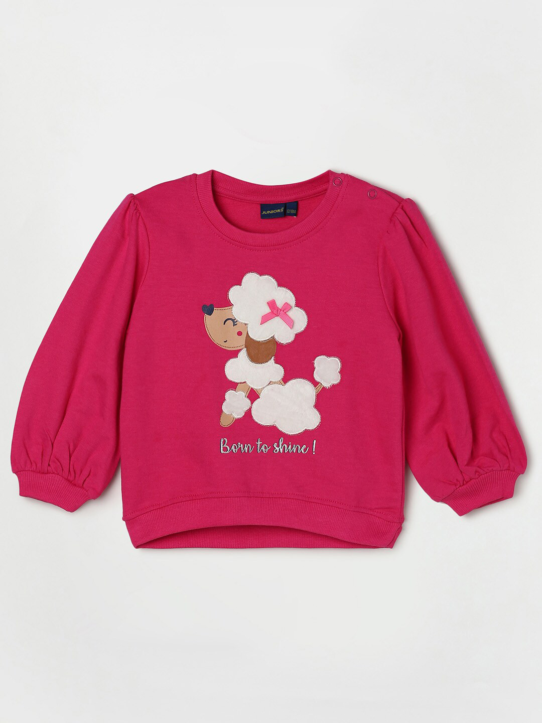 

Juniors by Lifestyle Girls Pink Cotton Printed Sweatshirt