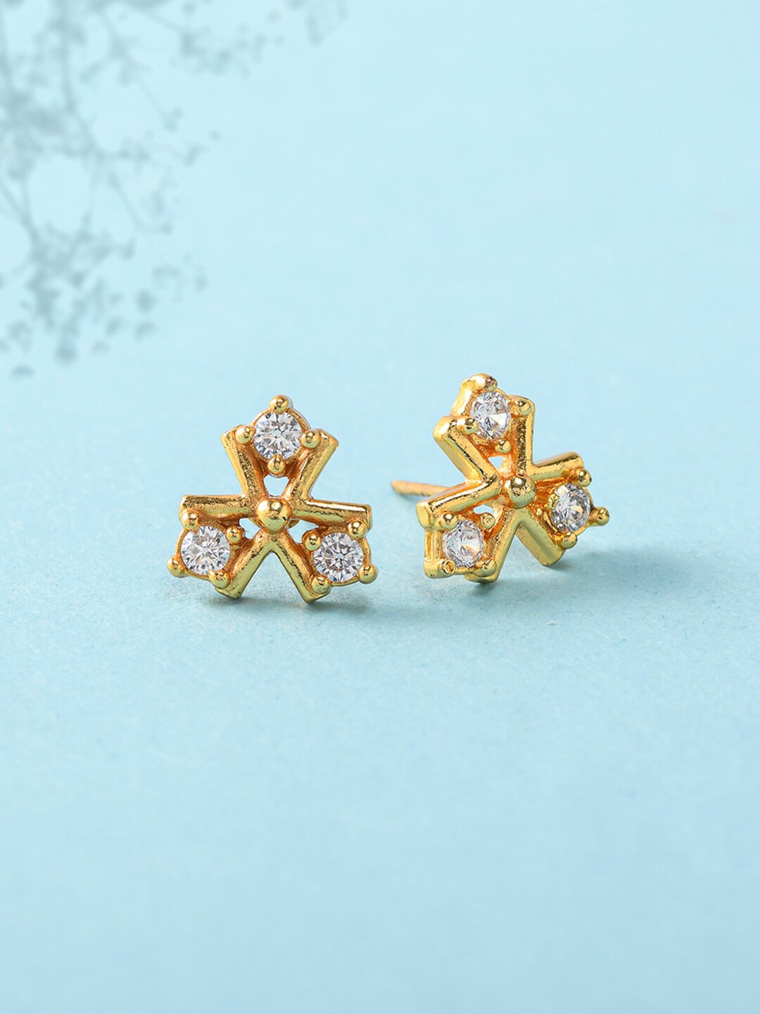 

Voylla Gold-Plated Contemporary Starfish Motif Studs Earrings