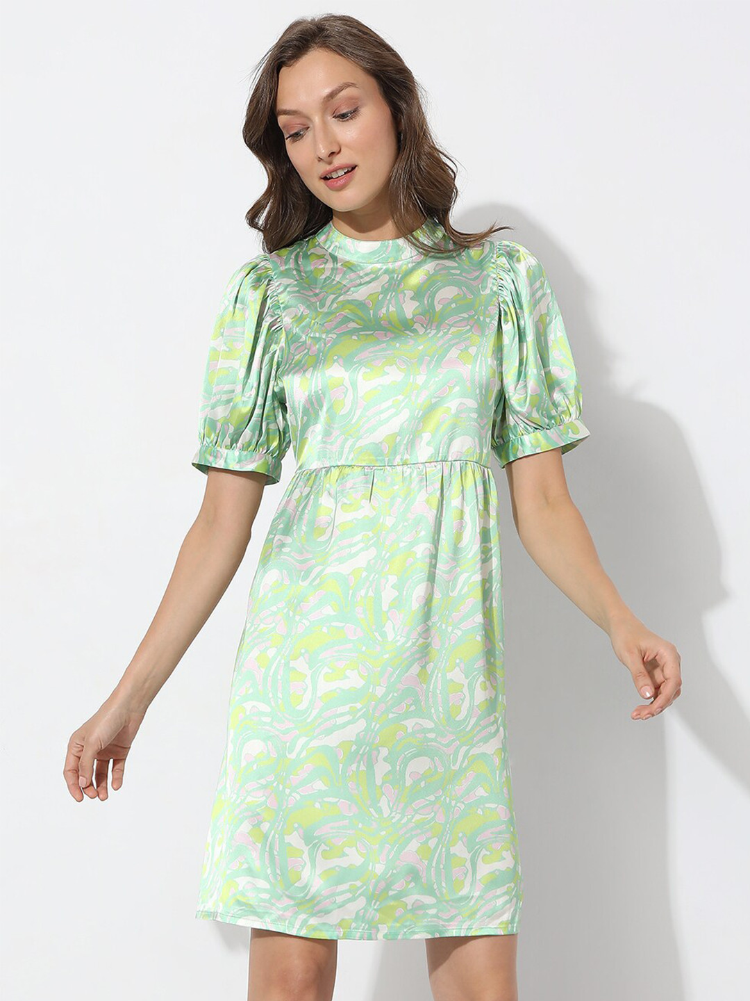 

Vero Moda Green A-Line Dress