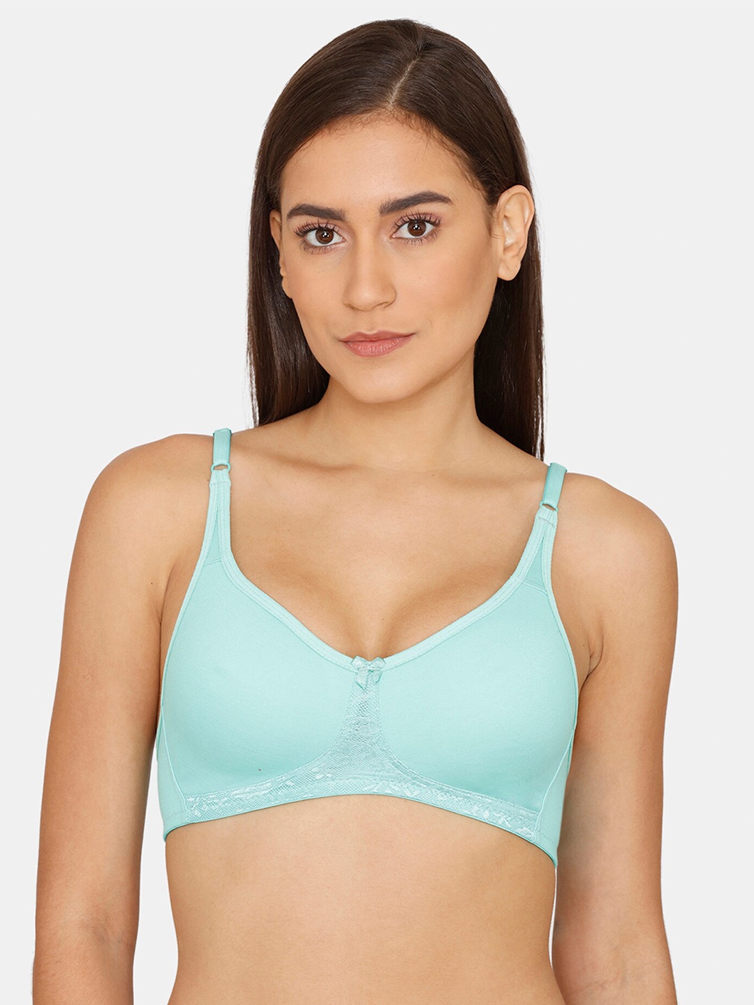 

Coucou by Zivame Turquoise Blue Solid Non Padded Bra