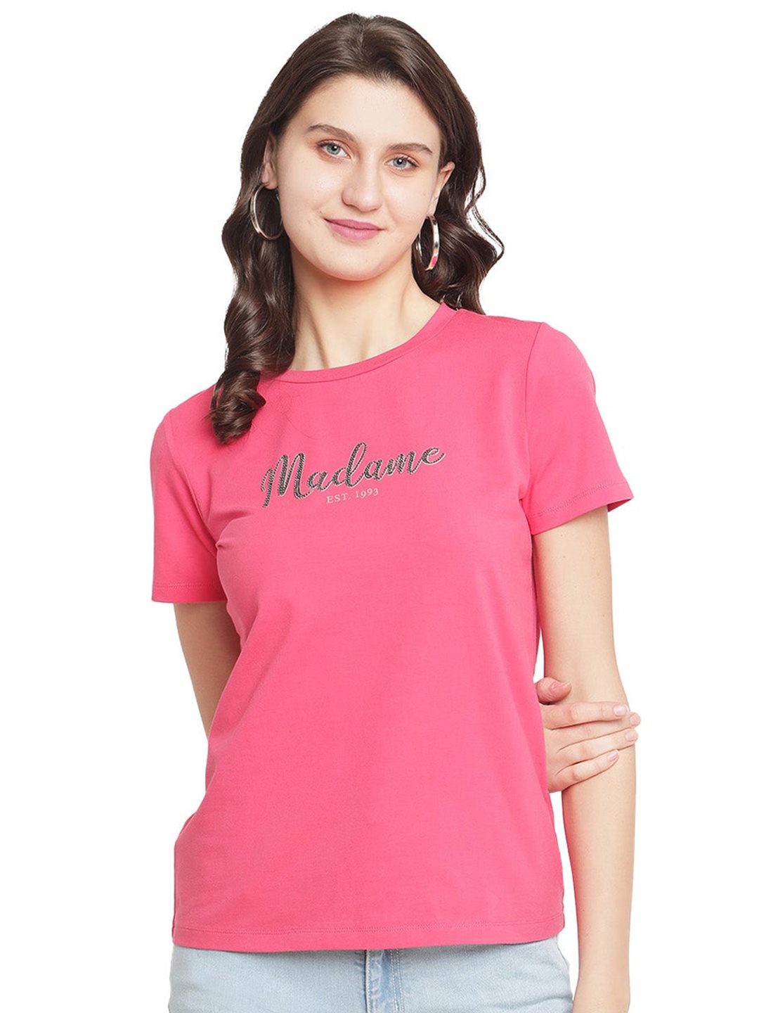 

Madame Pink Print Top