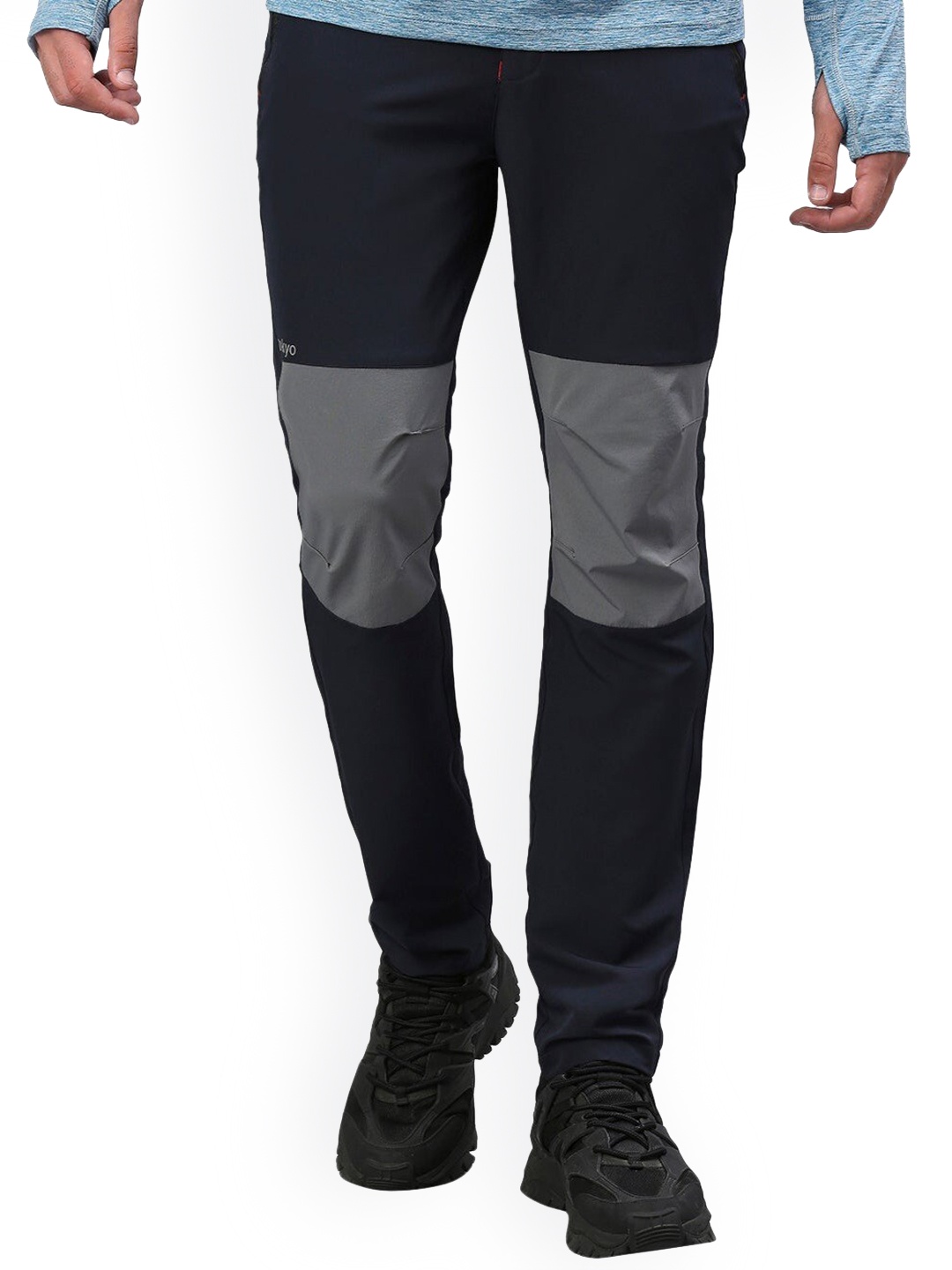 

GOKYO Men Navy Blue Trekking Outdoor Track Pants
