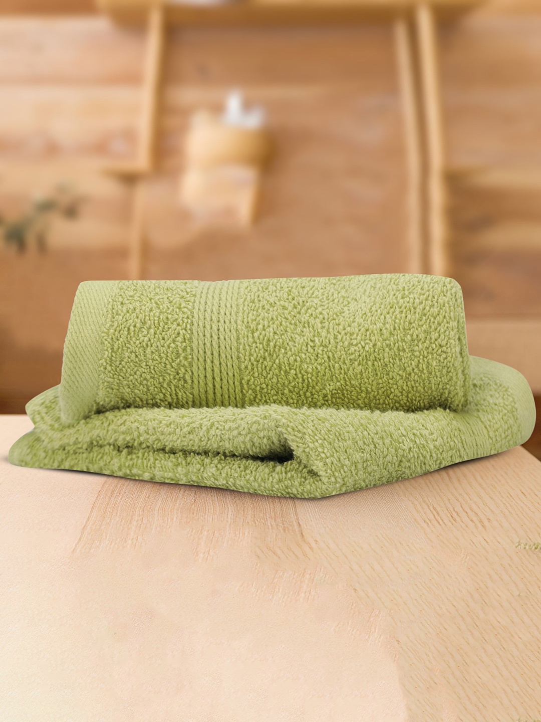 

LUSH & BEYOND Set Of 2 Green 500 GSM Pure Cotton Face Towels