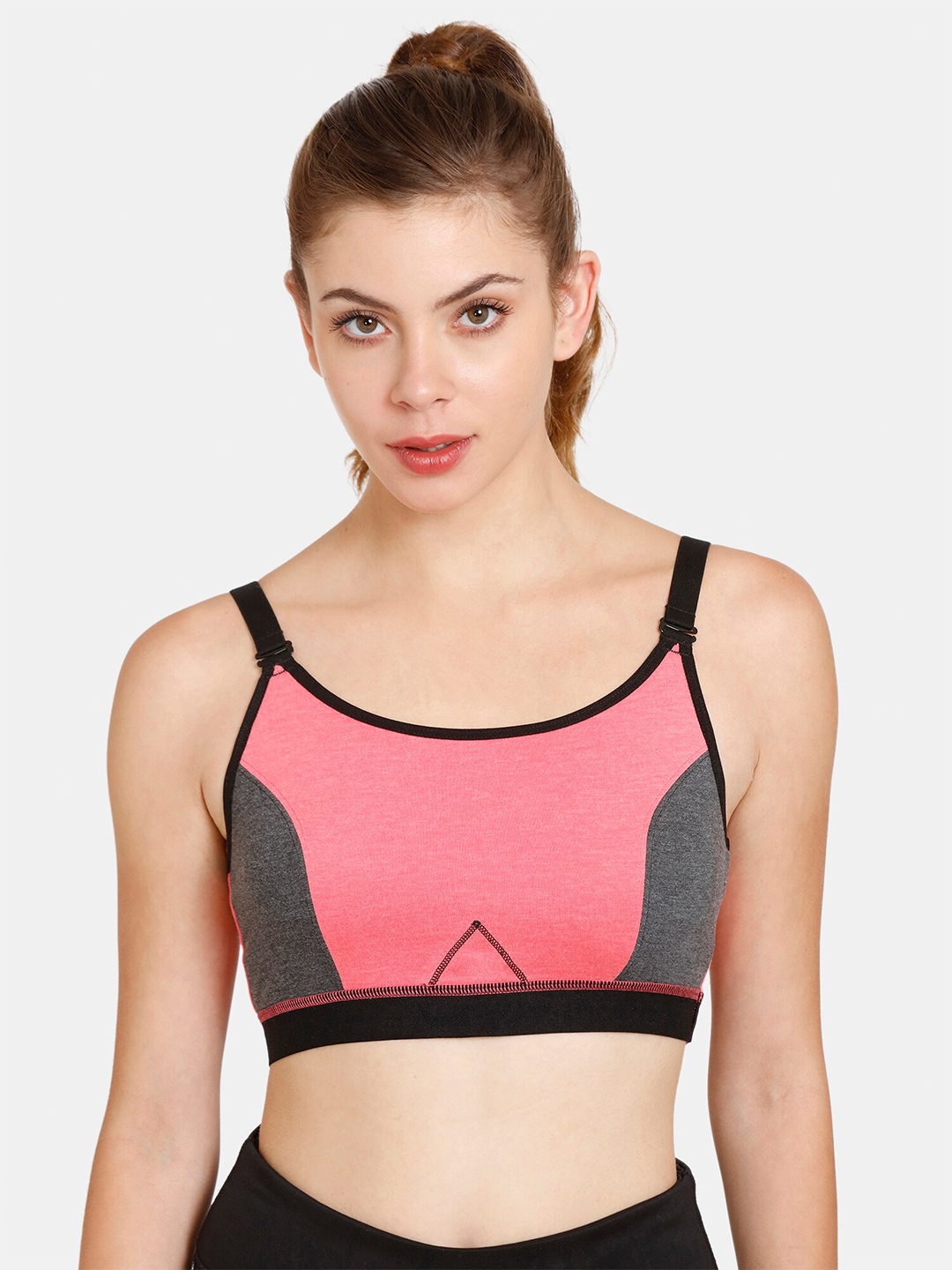 

Rosaline by Zivame Pink Non Padded & Non Wired Workout Bra