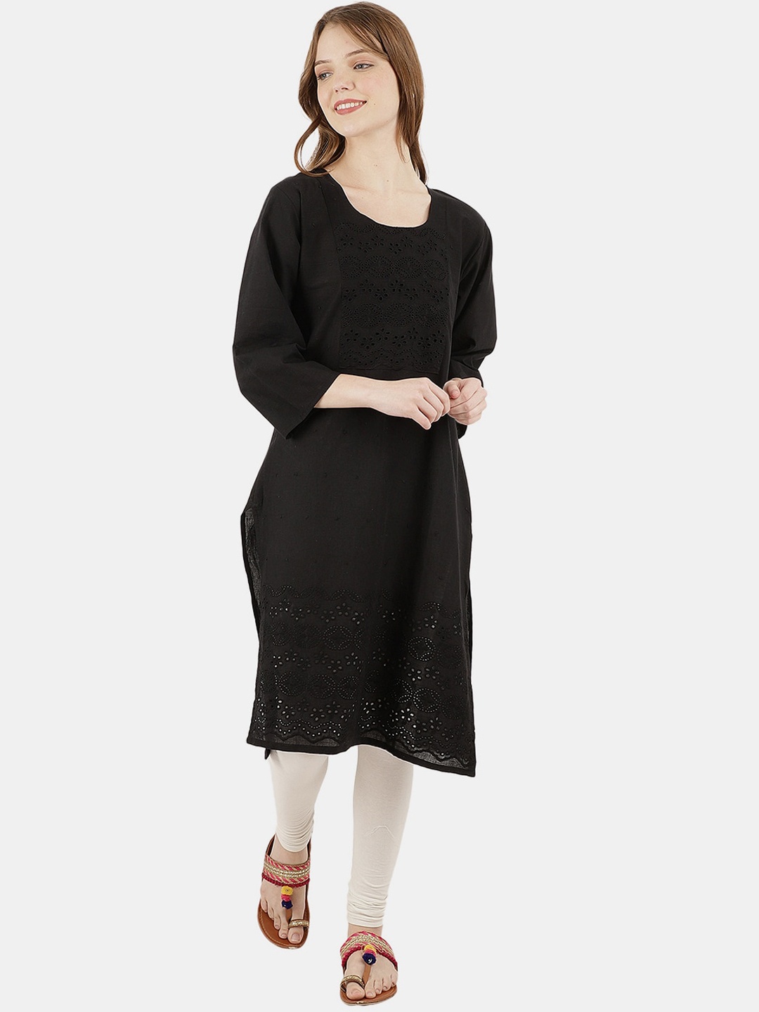 

V-Mart Women Black A-Line Kurta