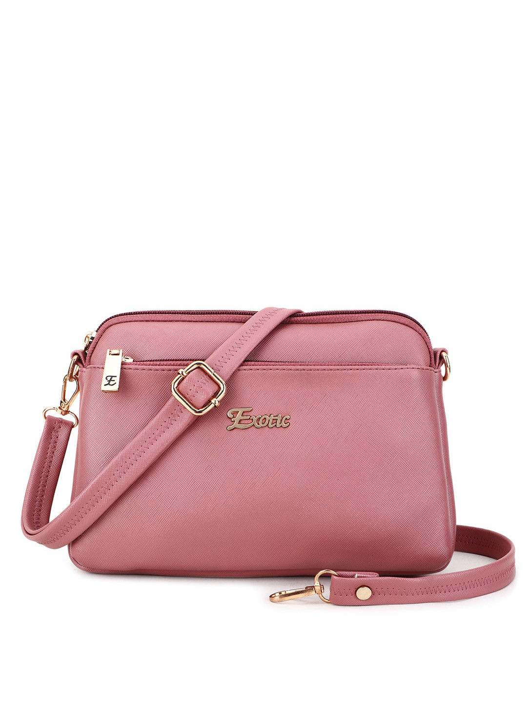 

Exotic Pink Structured Sling Bag
