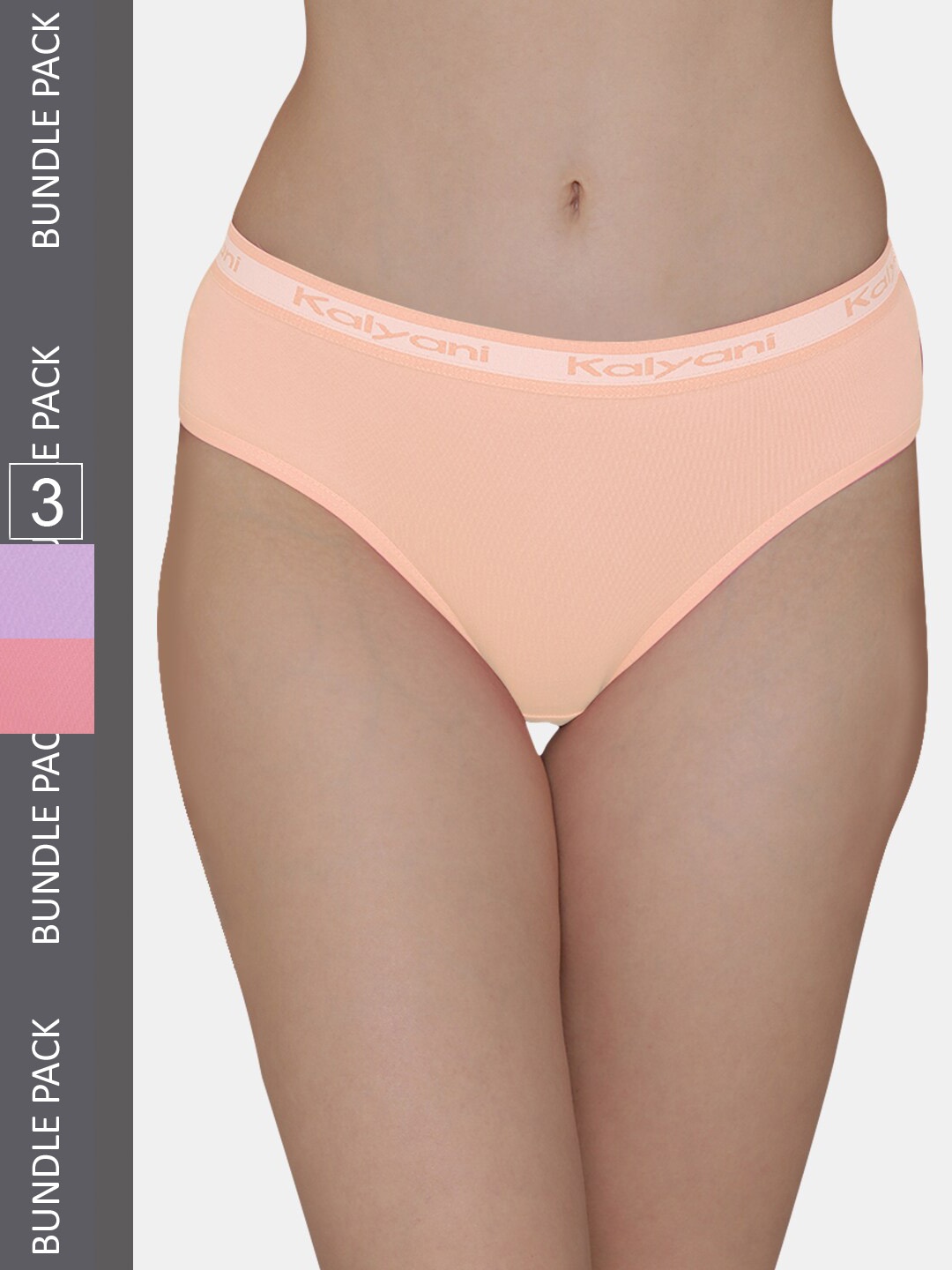 

Kalyani Women Pack Of 3 Hipster Briefs, Peach