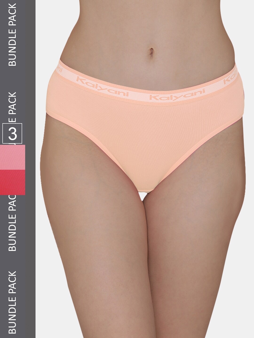 

Kalyani Women Pack Of 3 Hipster Briefs, Peach
