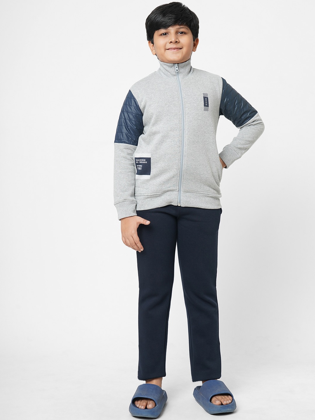 

Sweet Dreams Boys Grey Melange Fleece Tracksuits