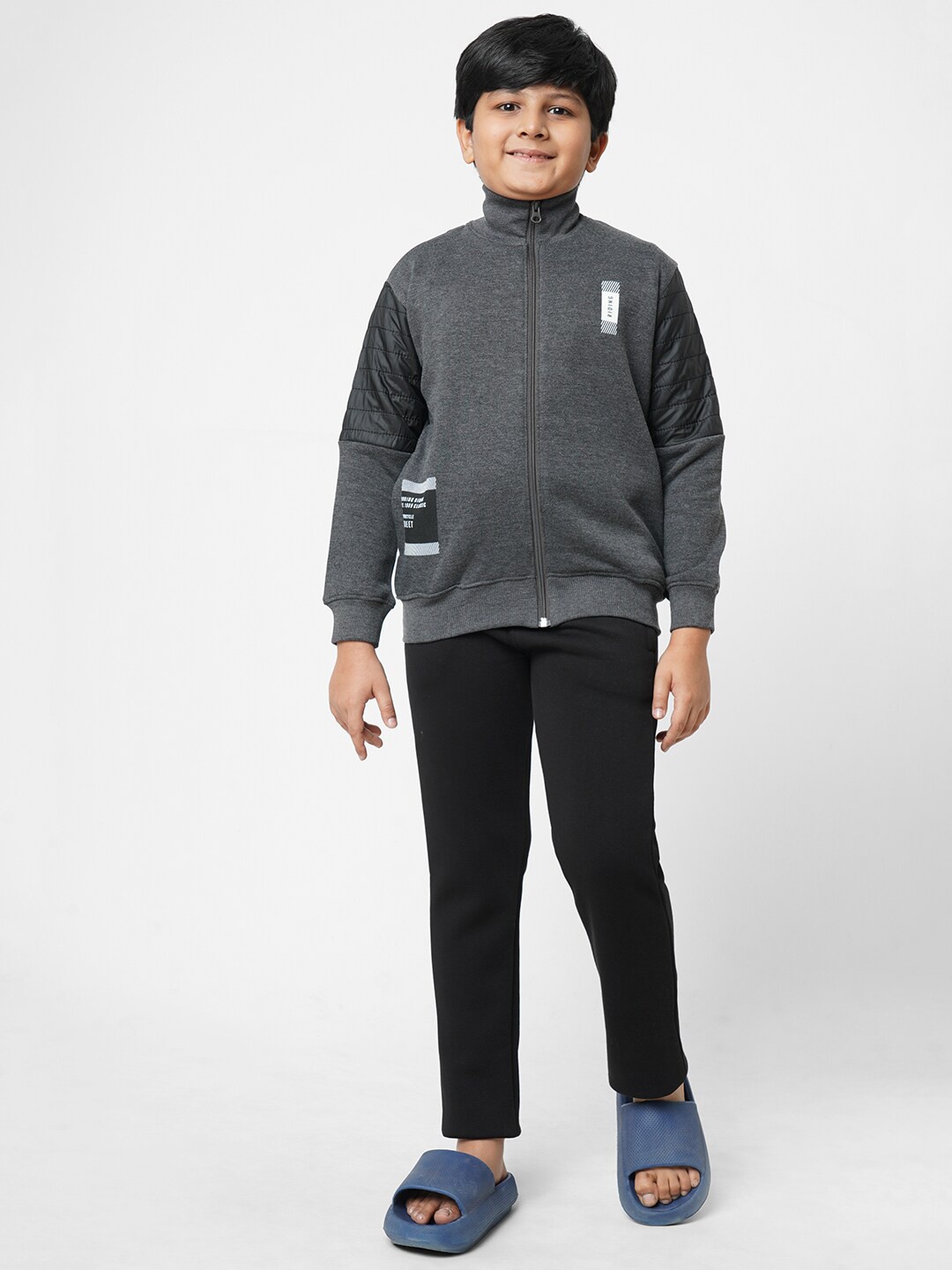 

Sweet Dreams Boys Charcoal Grey & Black Fleece Tracksuits