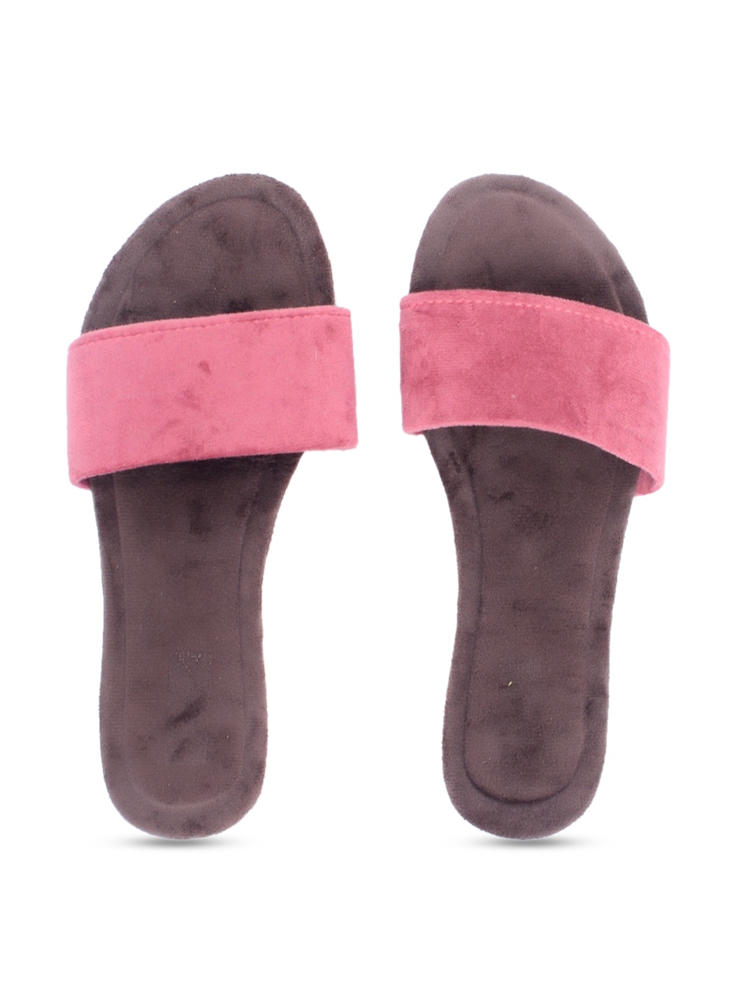 

Apratim Women Pink Colourblocked Open Toe Flats