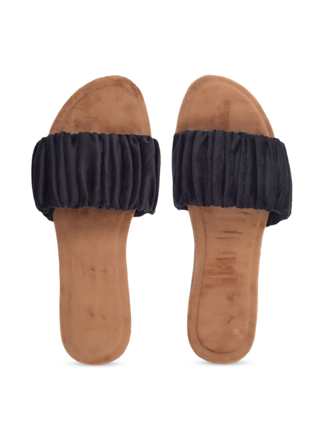 

Apratim Women Black Open Toe Flats