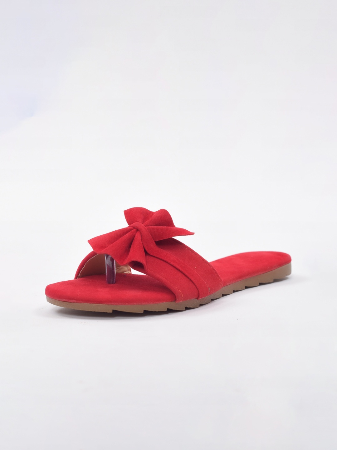 

Apratim Women Red Open Toe Flats with Bows