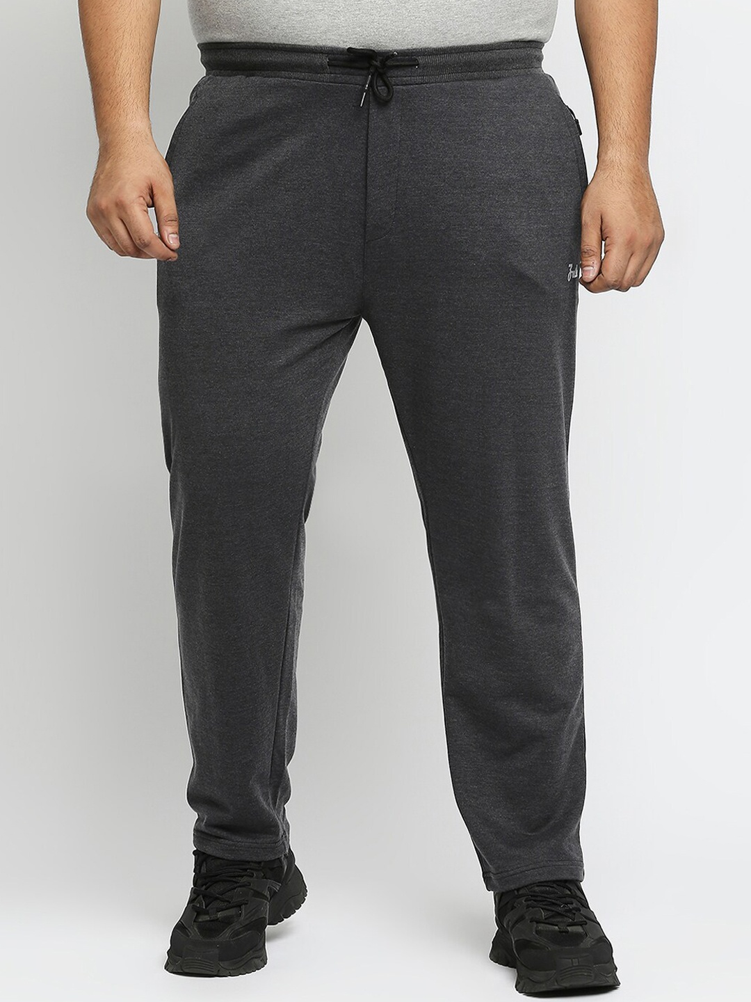 

ZUSH Men Plus Size Charcoal Cotton Track Pant