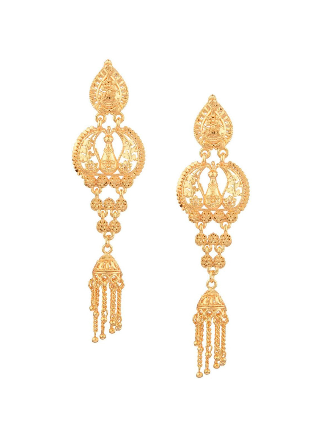 

Efulgenz Gold-Plated Contemporary Drop Earrings
