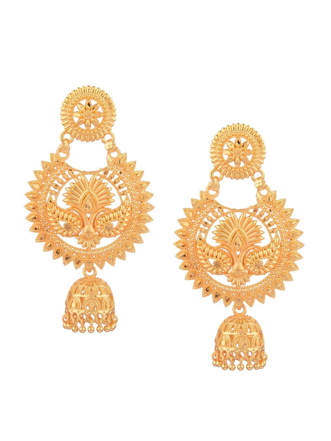 

Efulgenz Gold-Plated Contemporary Drop Earrings
