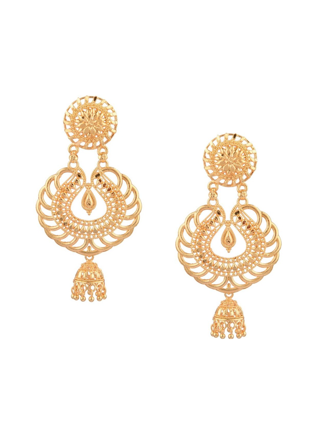

Efulgenz Gold-Plated Contemporary Drop Earrings