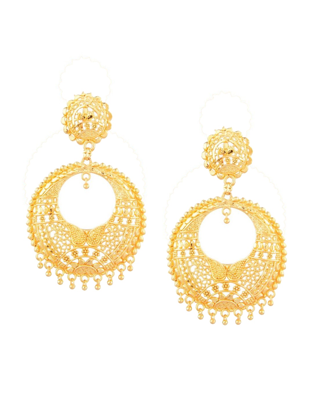 

Efulgenz Gold-Plated Contemporary Drop Earrings