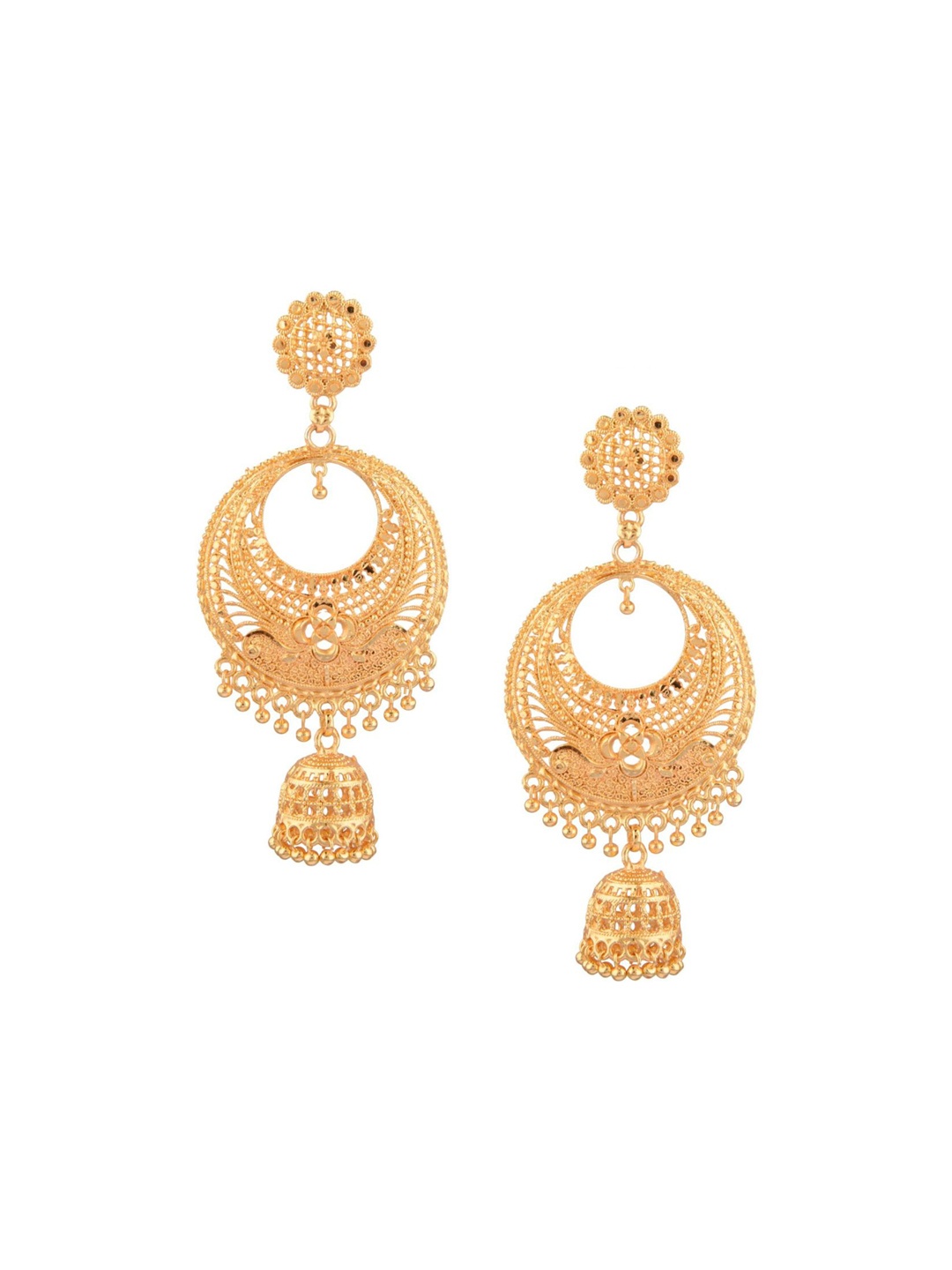 

Efulgenz Gold-Plated Contemporary Drop Earrings