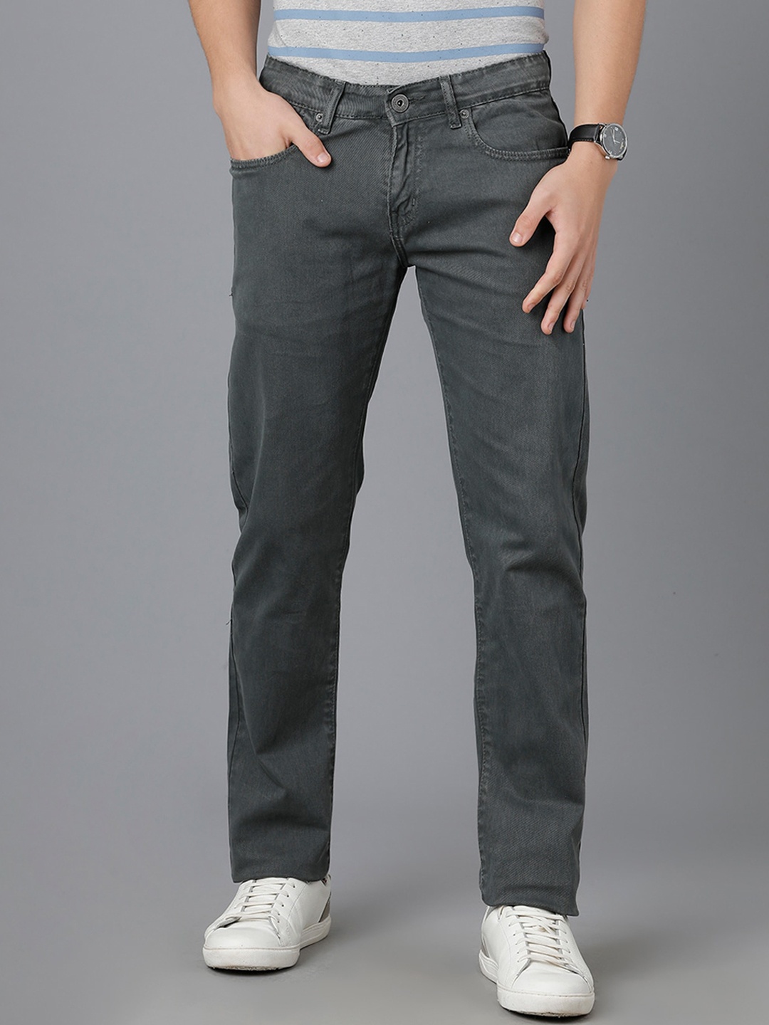 

Classic Polo Men Slim Fit Cotton Jeans, Grey