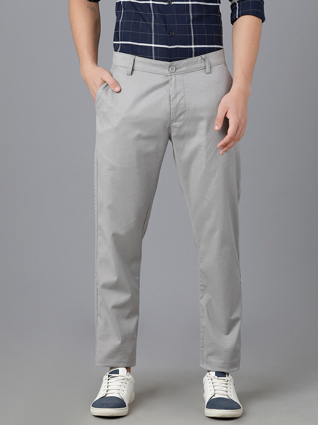 

Classic Polo Men Grey Slim Fit Cotton Chinos