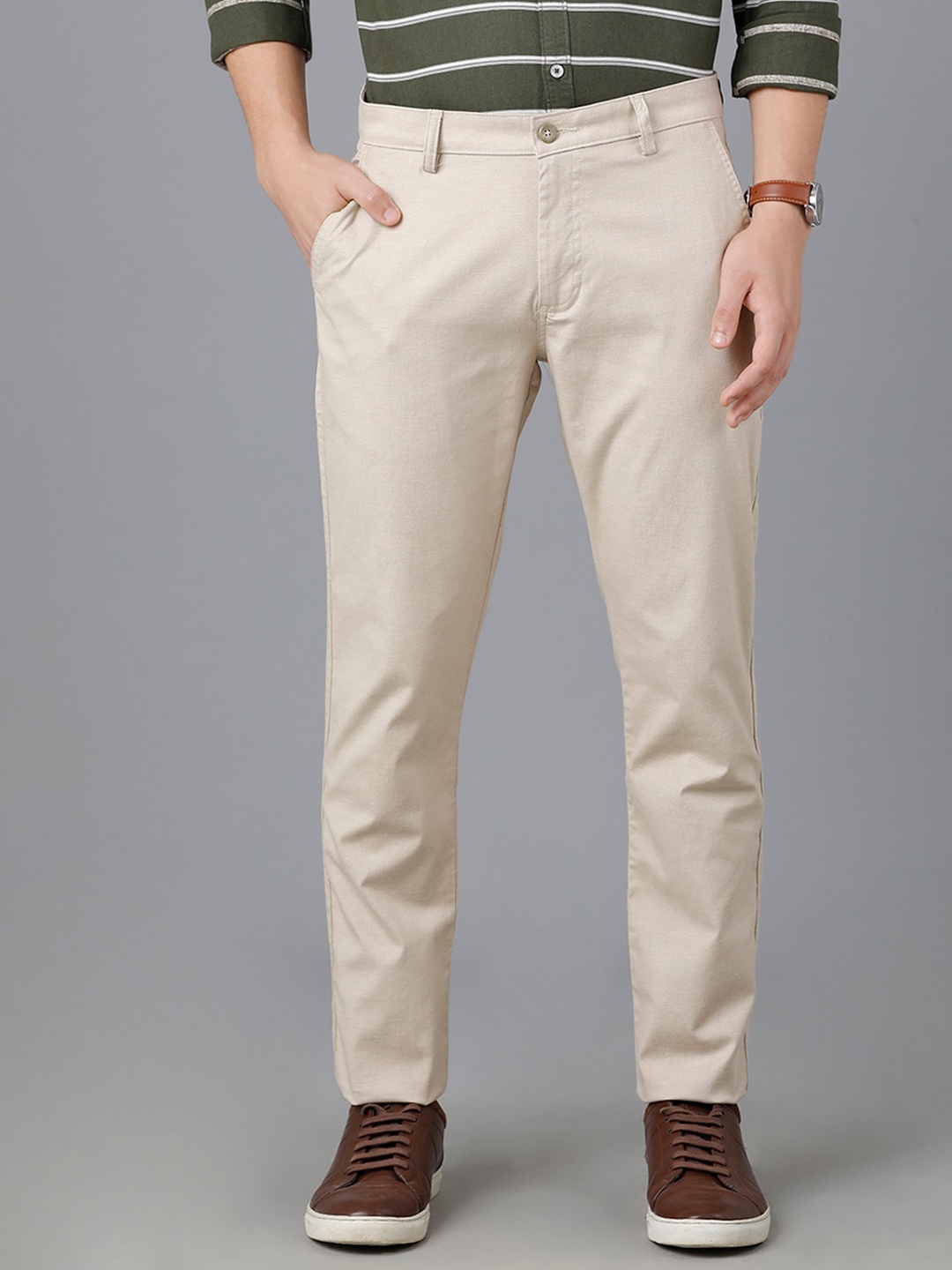 

Classic Polo Men Beige Slim Fit Cotton Chinos