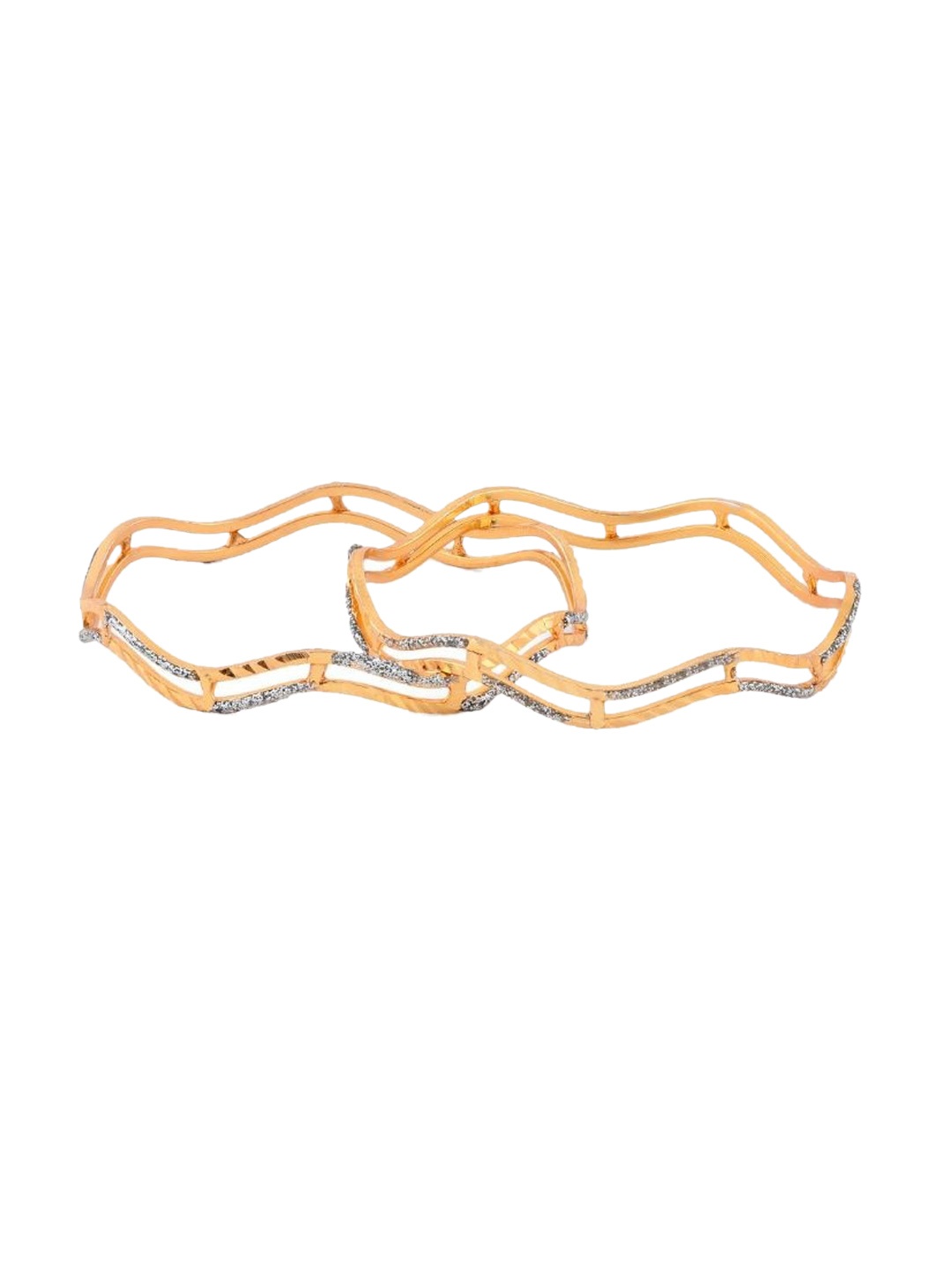 

Efulgenz Set Of 2 Gold-Plated Bangles