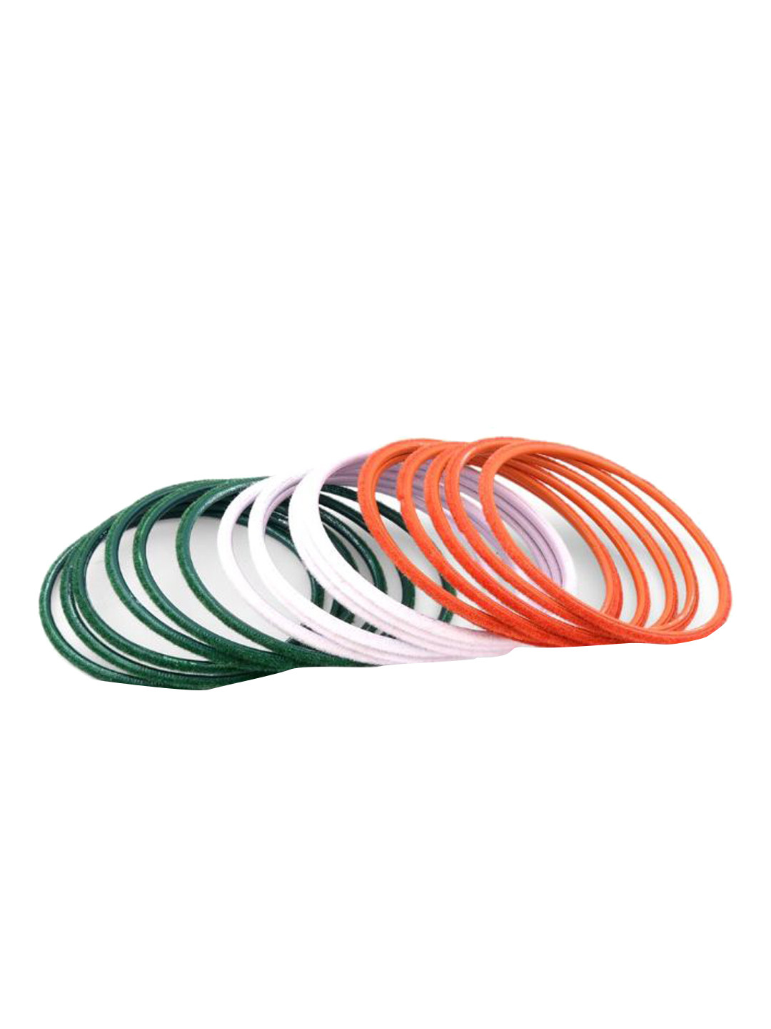 

Efulgenz Set Of 18 Matte Bangles, Orange