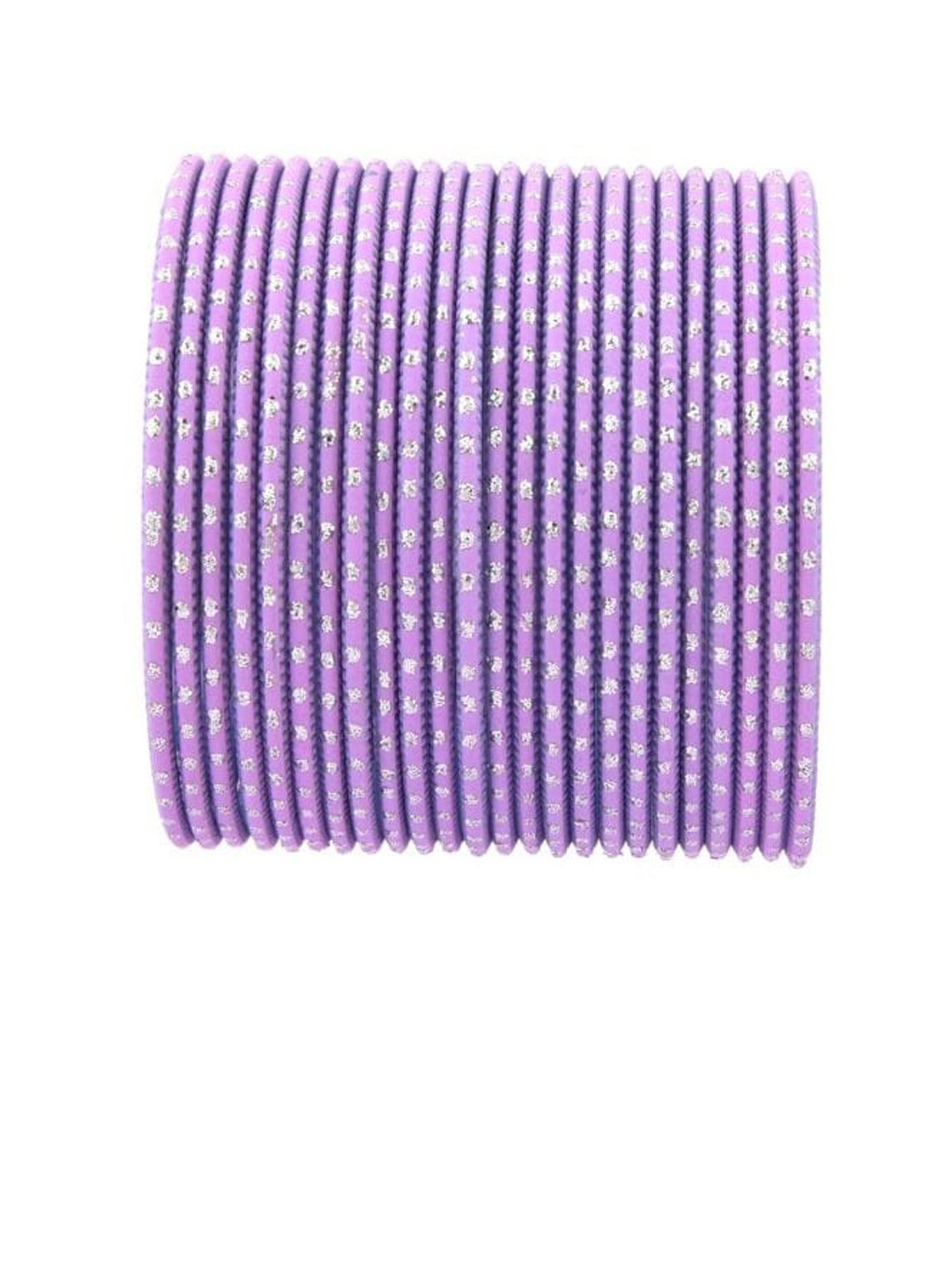 

Efulgenz Set of 24 Women Purple Alloy Bangles