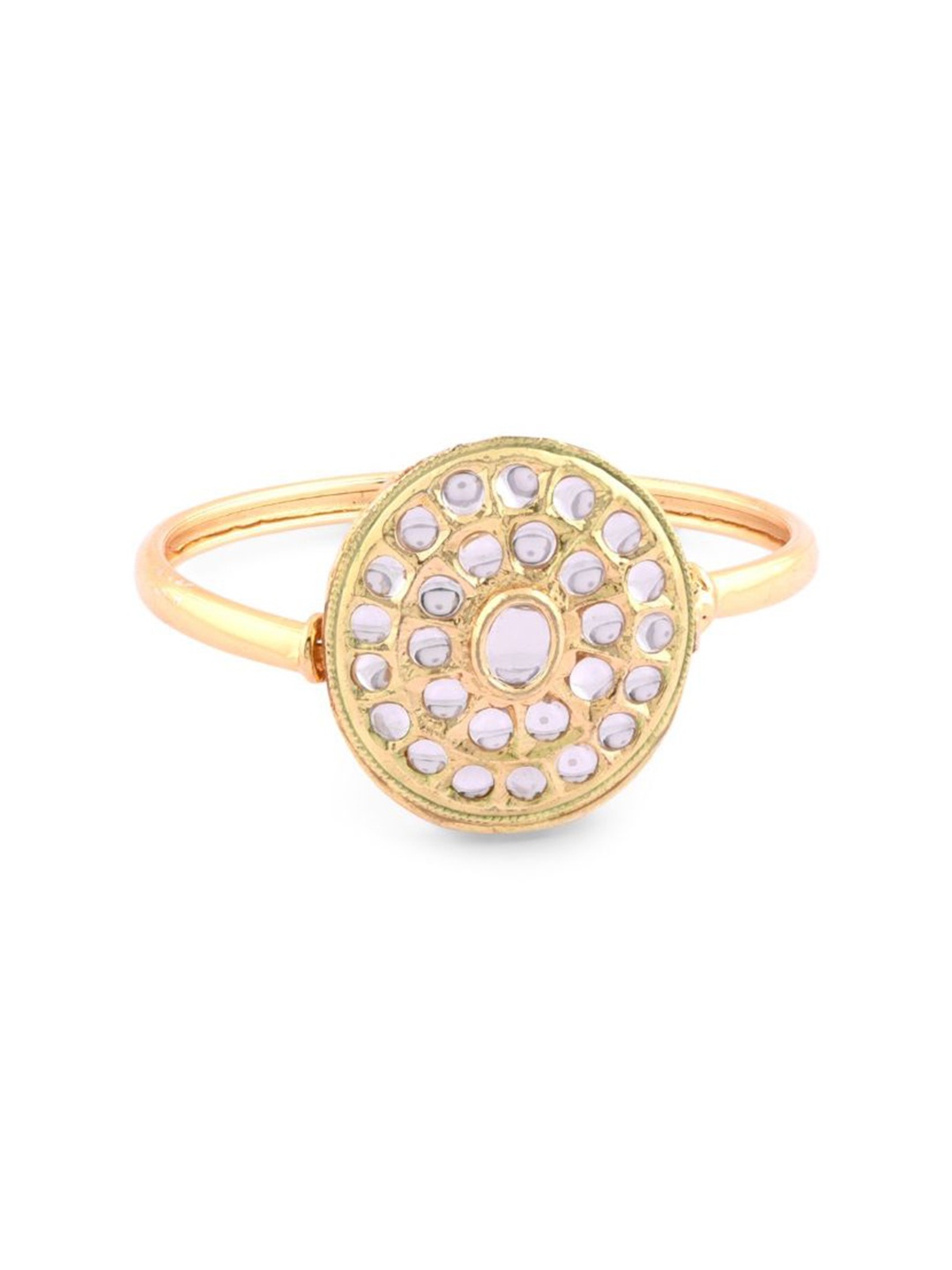 

Efulgenz Women Crystals Studded Gold-Plated Bangle-Style Bracelet