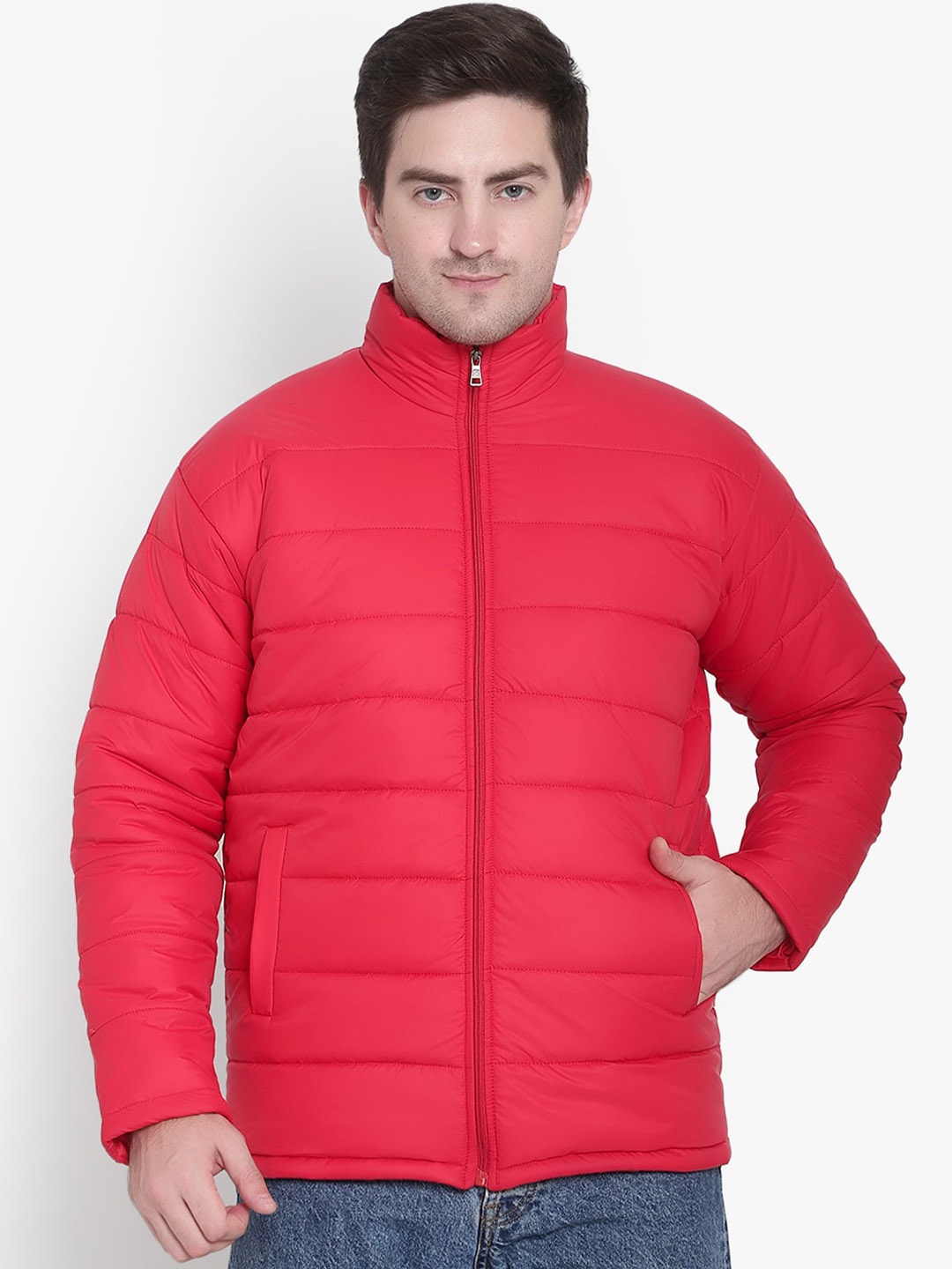 

SHIRA 24 Men Red Solid Outdoor Padded Jacket