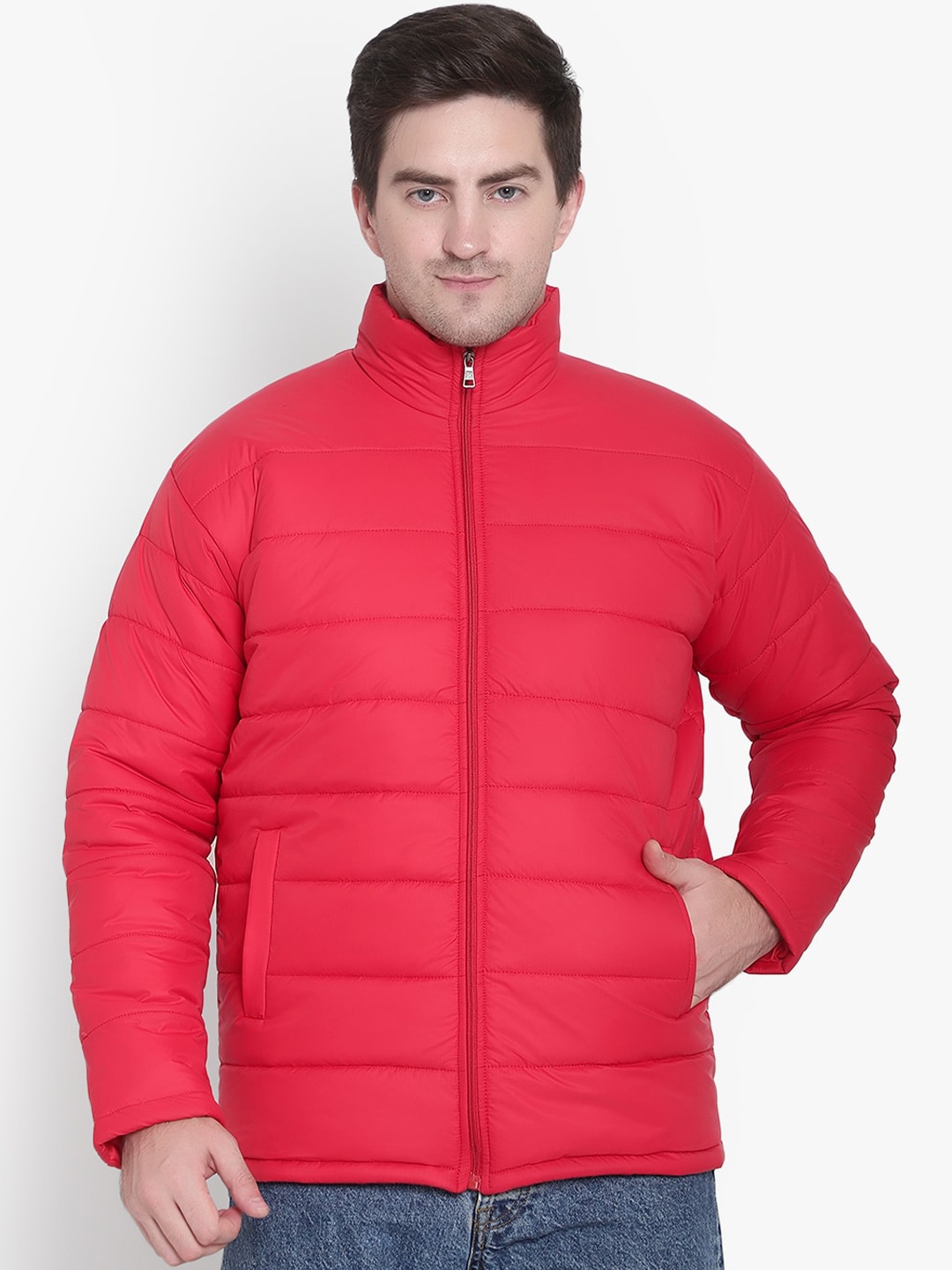 

SHIRA 24 Men Red Solid Outdoor Padded Jacket