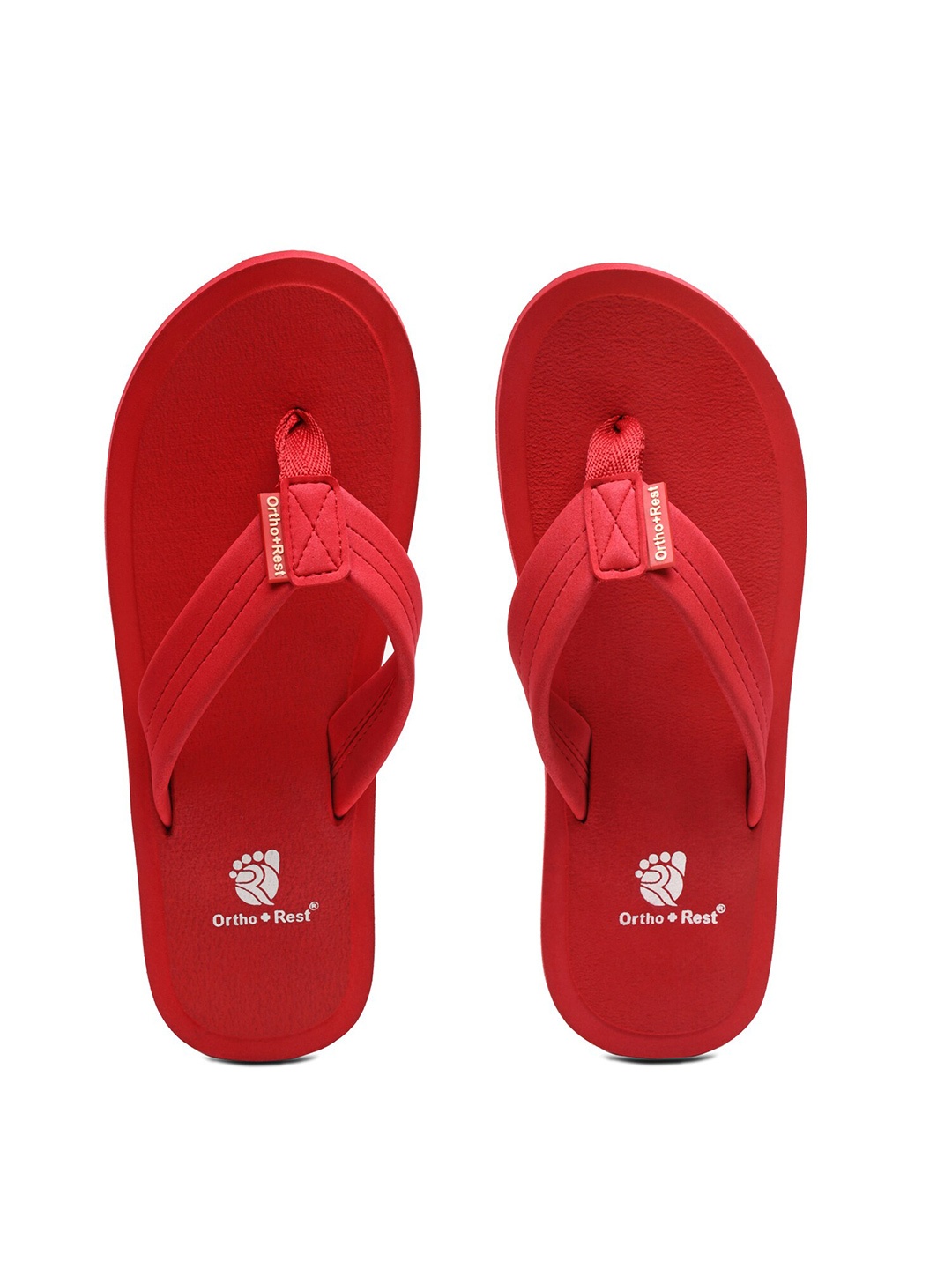 

Ortho Rest Women Red & White Thong Flip-Flops