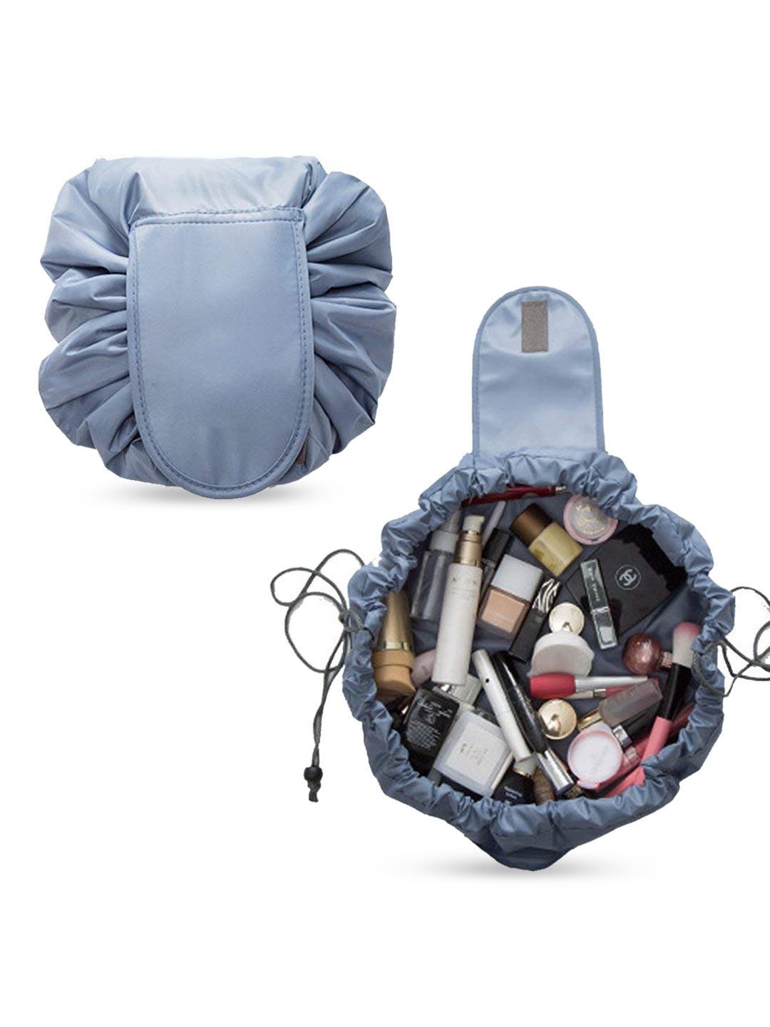 

HOUSE OF QUIRK Grey Cosmetic Travel Pouch