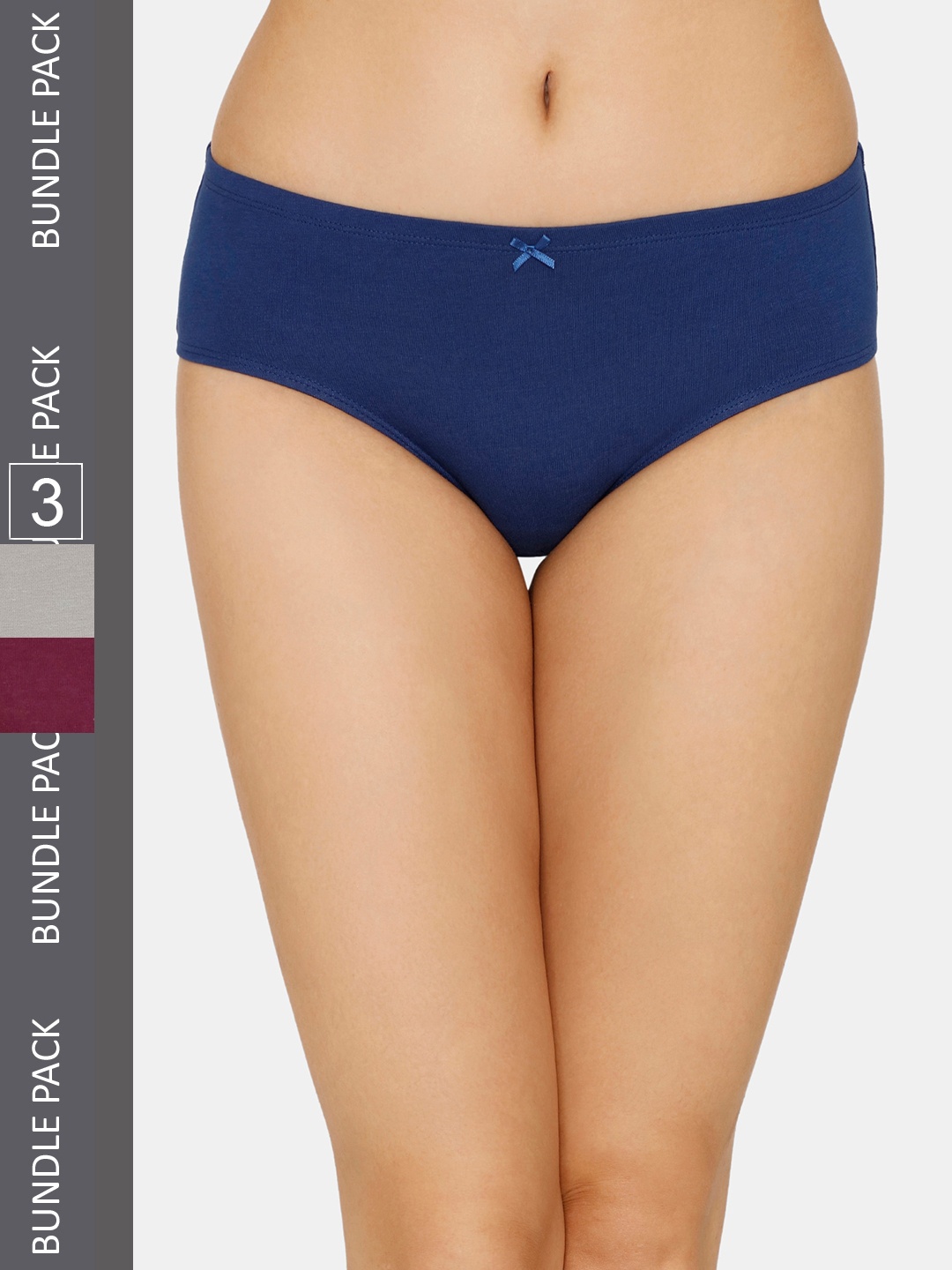 

Zivame Women Pack Of 3 Cotton Hipster Briefs, Maroon